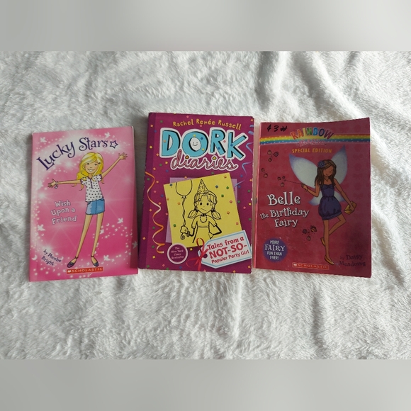 **3 Listings $20**  Lucky Stars, Dork Diaries vol 2, Rainbow Magic Belle - Picture 1 of 1